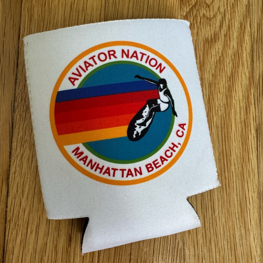 Aviator Nation White Manhattan Beach, CA Drink Sleeve Cozies